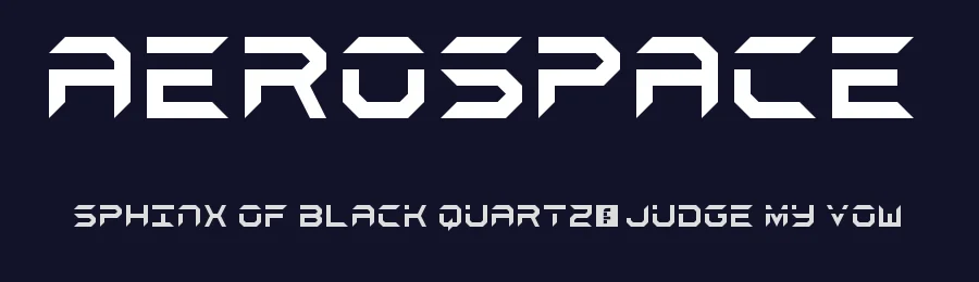 Aerospace by Geronimo Font Studios — Display Font — thumbnail 2