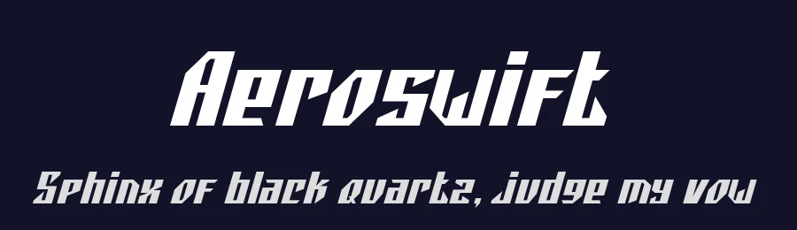Aeroswift by Solv Vast — Display Font — thumbnail 2