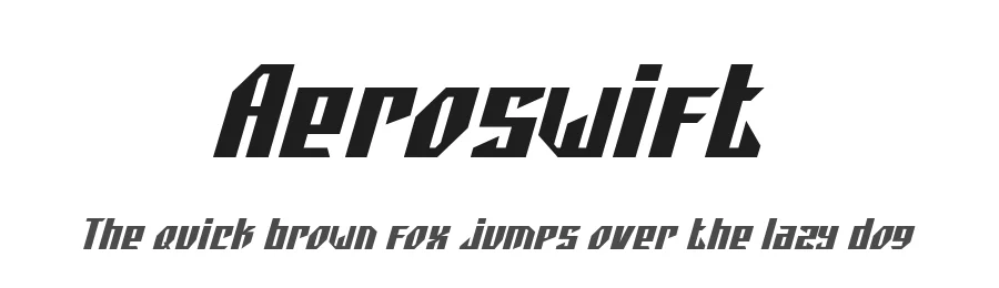 Aeroswift by Solv Vast — Display Font