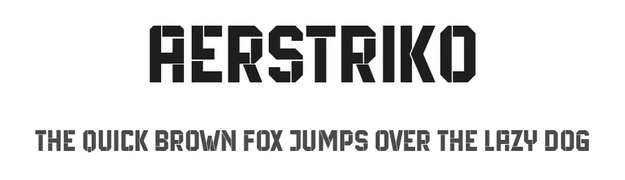 Aerstriko by Vladimir Nikolic — Decorative Font