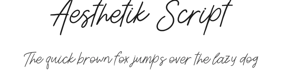 Aesthetik Script by Just Font You — Script Handwritten Font