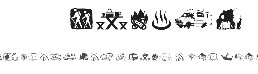 AEZ Camping by Adult Ramblings — Dingbats Font