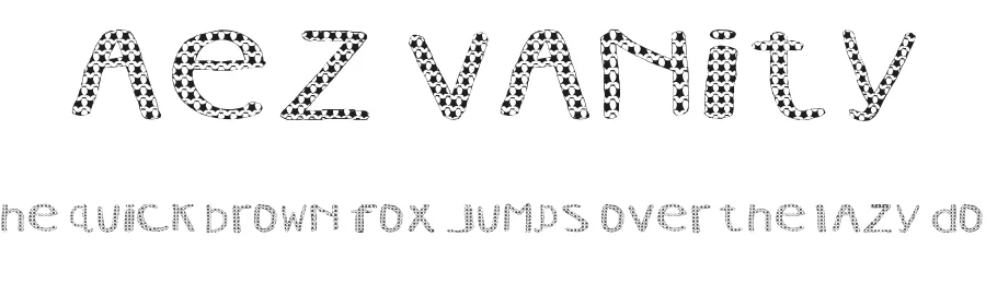 AEZ Vanity by Adult Ramblings — Decorative Font