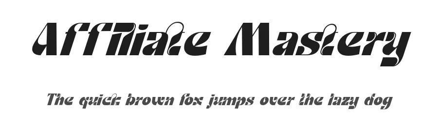 Affiliate Mastery by 177Studio β Decorative Font
