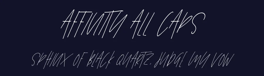 Affinity All Caps by Amanda Cavalier — Script Handwritten Font — thumbnail 2