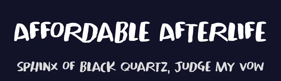 Affordable Afterlife by Hanoded — Script Handwritten Font — thumbnail 2