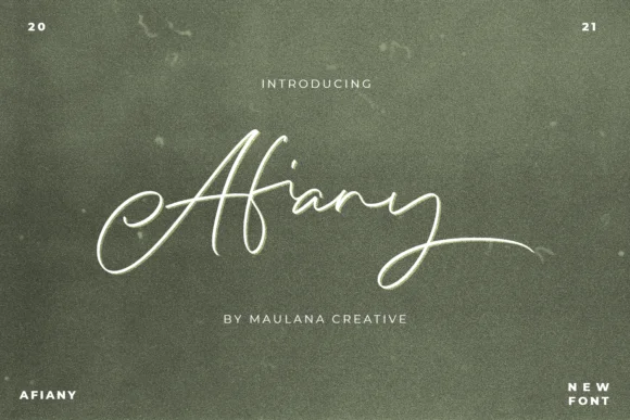 Afiany Font by Maulana Creative — Script Handwritten Font