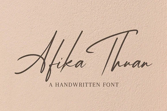 Afika Thuan Font by Pineungtype & Missinklab — Script Handwritten Font
