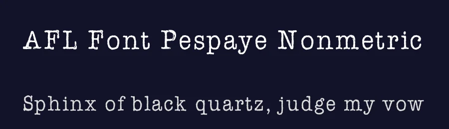AFL Font Pespaye Nonmetric by Burkay Demirci — Decorative Font — thumbnail 2