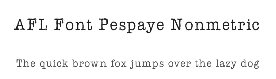 AFL Font Pespaye Nonmetric by Burkay Demirci — Decorative Font
