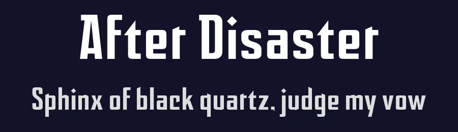 After Disaster by Fontry — Display Font — thumbnail 2