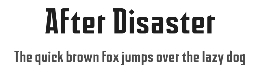 After Disaster by Fontry — Display Font