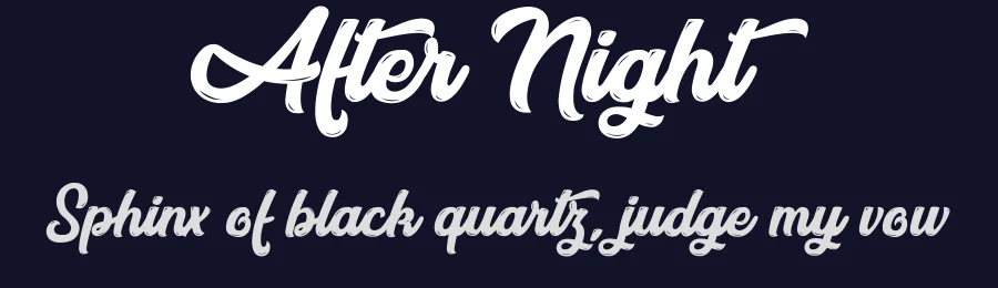 After Night by Octotype  | Thomas Boucherie — Script Handwritten Font — thumbnail 2