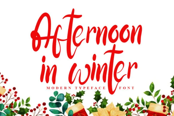 Afternoon in Winter Font by FL Space — Script Handwritten Font