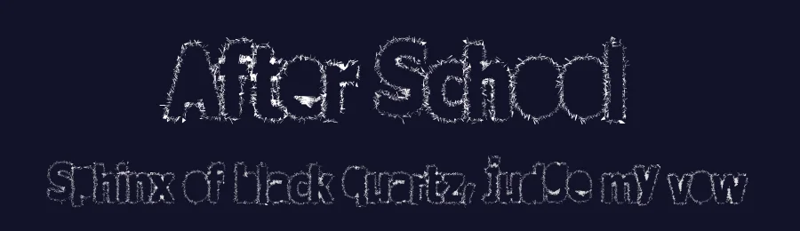 After School by Xerographer Fonts — Decorative Font — thumbnail 2