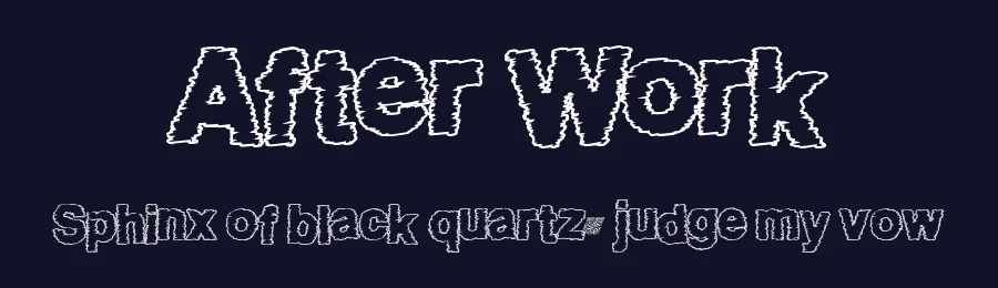 After Work by Xerographer Fonts — Decorative Font — thumbnail 2