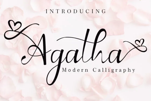 Agatha Font by yogaletter6 by yogaletter6 โ Script Handwritten Font
