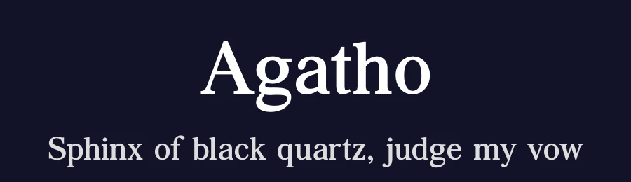 Agatho by andfonts — Serif Font — thumbnail 2