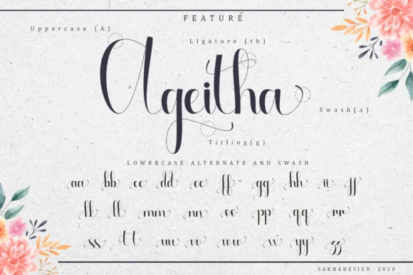 Ageitha Font by Sakha Design — Script Handwritten Font — thumbnail 7