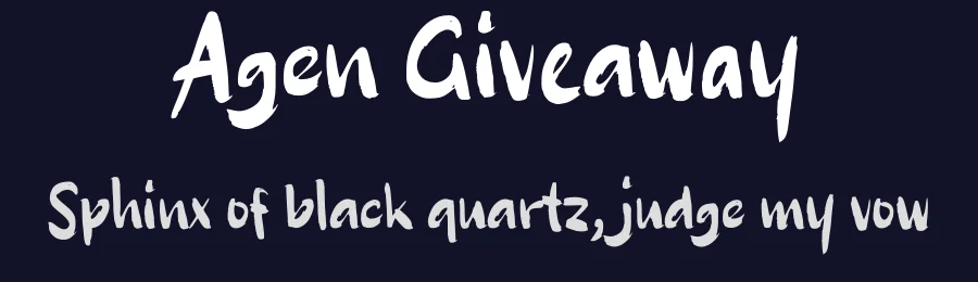 Agen Giveaway by wepfont.com — Script Handwritten Font — thumbnail 2