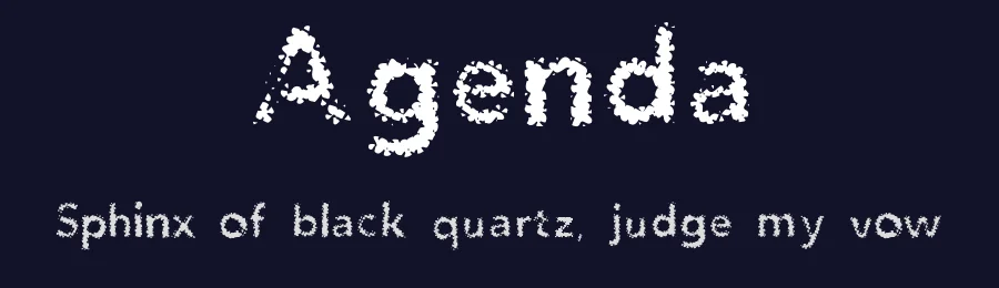 Agenda by Illegal Industriez Design — Decorative Font — thumbnail 2