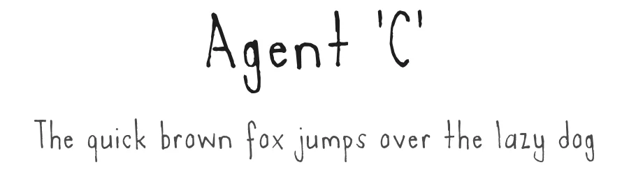 Agent 'C' by Carl Leisegang — Script Handwritten Font