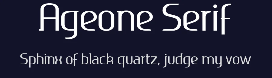 Ageone Serif by Benoît Sjöholm — Serif Font — thumbnail 2