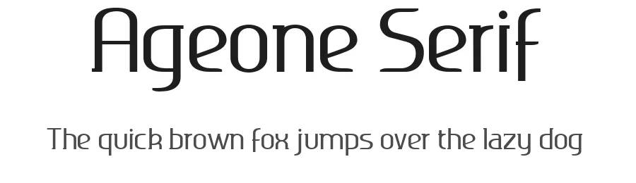 Ageone Serif by Benoît Sjöholm — Serif Font
