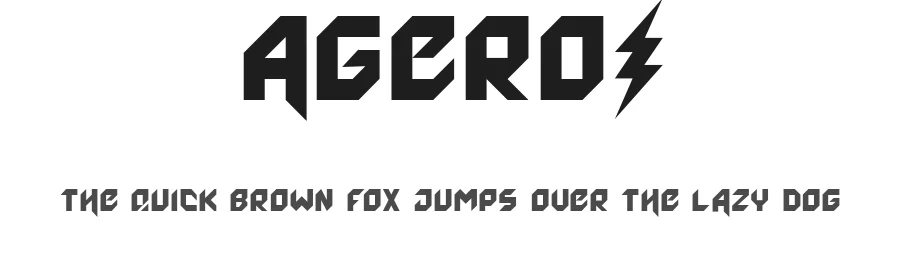 Agero! by Jung Dániel — Display Font