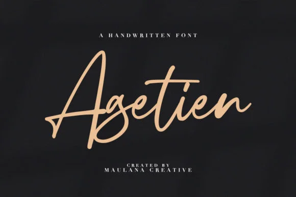 Agetien Font by Maulana Creative — Script Handwritten Font