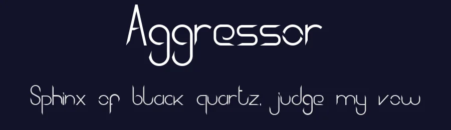 Aggressor by Nermin K — Display Font — thumbnail 2