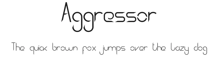 Aggressor by Nermin K — Display Font