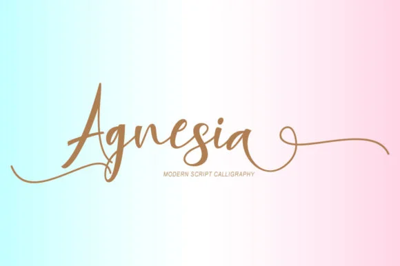 Agnesia Font by masinong — Script Handwritten Font