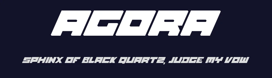 Agora by Utopy — Display Font — thumbnail 2