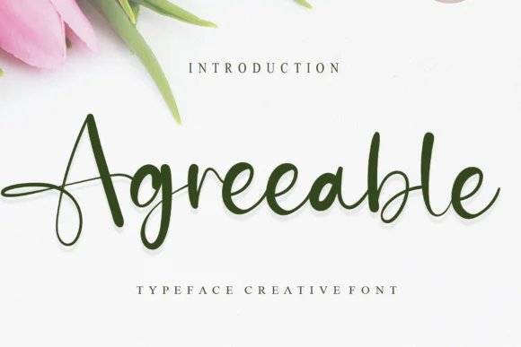 Agreeable Font by Creativewhitee — Script Handwritten Font