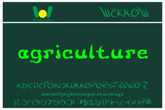 Agriculture Font by weknow by weknow — Script Handwritten Font