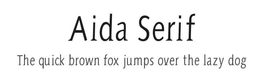 Aida Serif by Manfred Klein β Serif Font