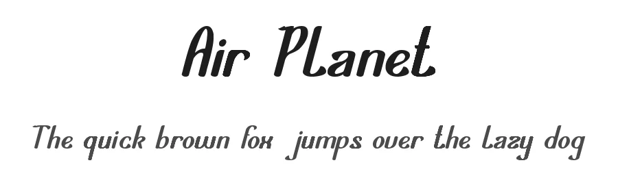 Air Planet by weknow — Decorative Font