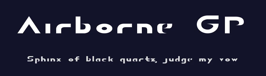 Airborne GP by Gustavo Paz — Display Font — thumbnail 2