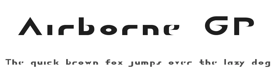Airborne GP by Gustavo Paz — Display Font