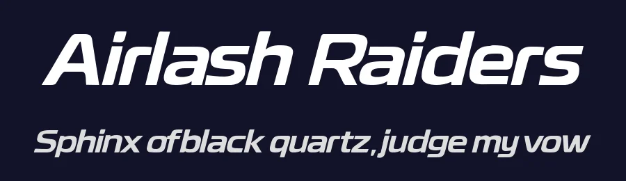 Airlash Raiders by Cat.B — Sans Serif Font — thumbnail 2