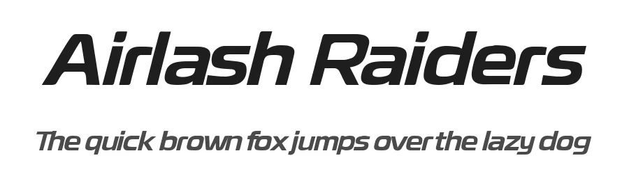 Airlash Raiders by Cat.B β Sans Serif Font