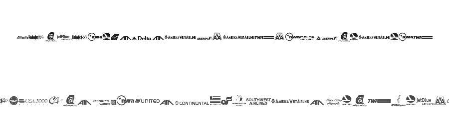 Airline Logos Past and Present by Steve Ferrera — Dingbats Font