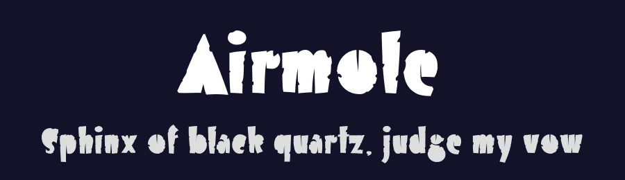 Airmole by Typodermic Fonts — Decorative Font — thumbnail 2