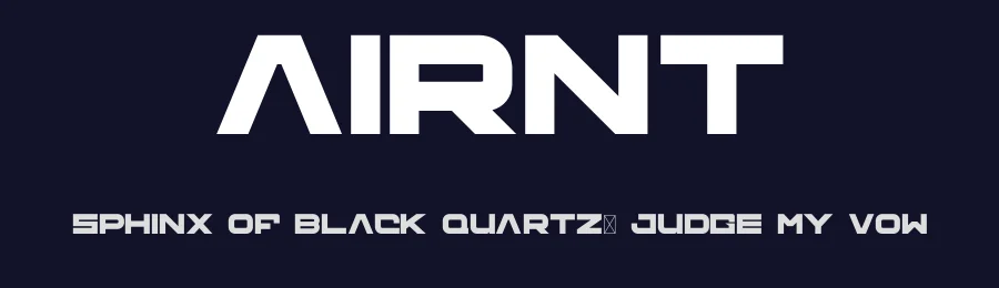 Airnt by Sesohq — Display Font — thumbnail 2