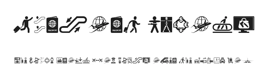 Airport Icons by Woodcutter — Dingbats Font