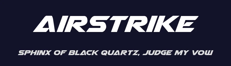 Airstrike by Iconian Fonts — Display Font — thumbnail 2