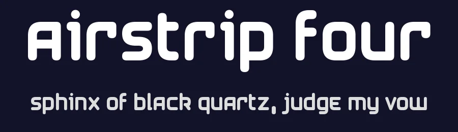 Airstrip Four by Vic Fieger — Display Font — thumbnail 2