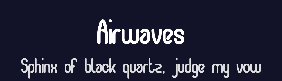 Airwaves by weknow — Display Font — thumbnail 2