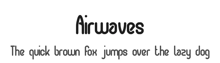 Airwaves by weknow — Display Font